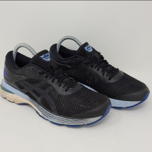 Asics Gel Kayano 25 Running Athletic Shoes Black Blue 1012A026 size 8.5 Women - Picture 5 of 9